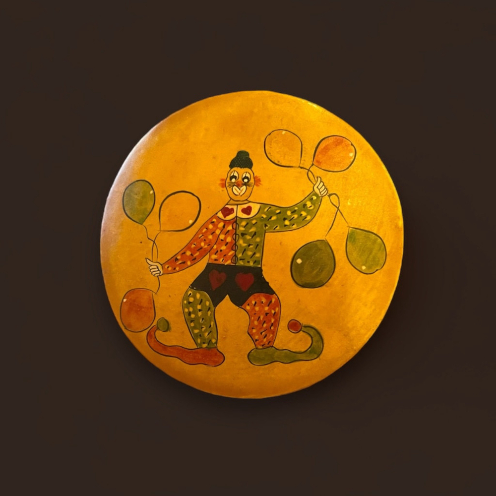 Vintage Handcrafted Laquered Clown Trinket Box Unique Hand painted Gift - Picture 8 of 10